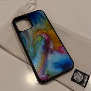 Carved Resin iPhone 12 Pro Case with Pouch